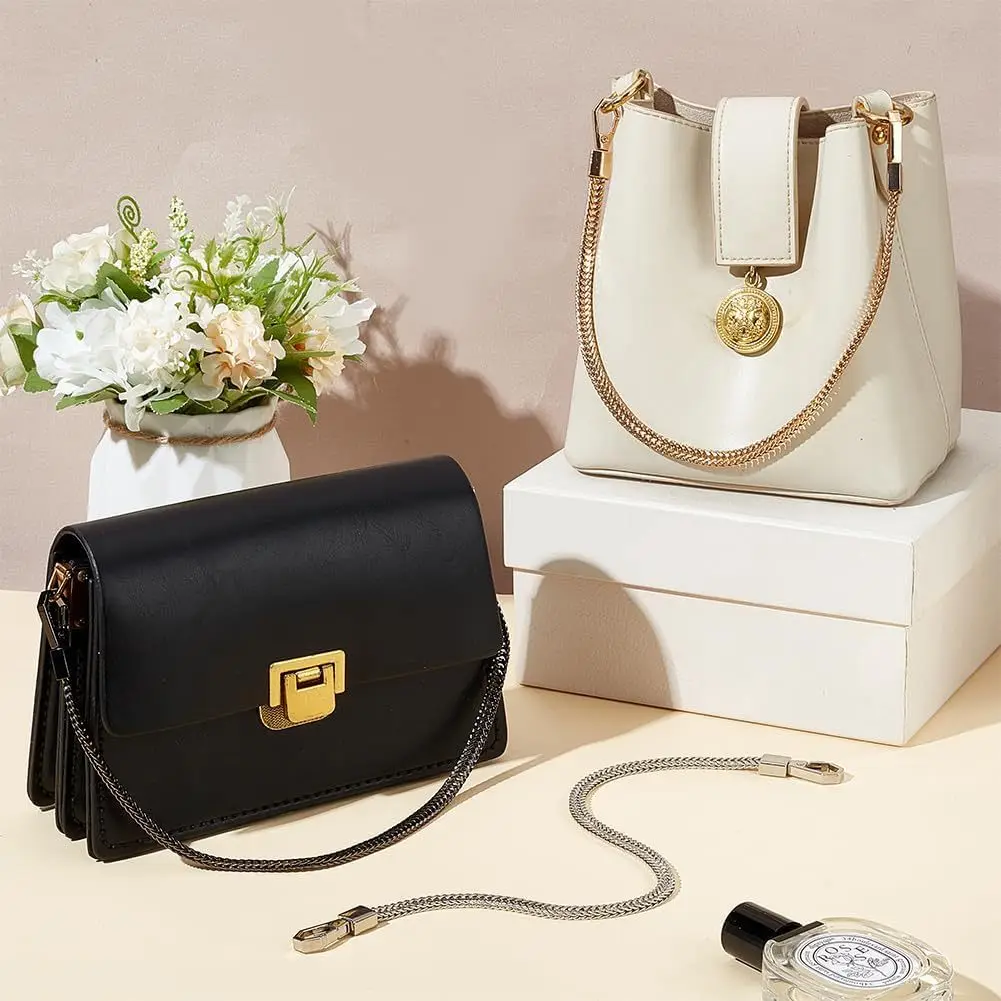 Snake Bone Chain Bag Chain Metal Flat Purse Chain Bag Chain Bag Strap Replacement for Handmade Bag Purse Crossbody Bag Making