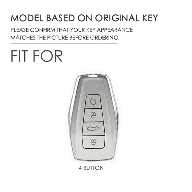1 pièce Coque clé de voiture compatible avec Geely, Mode en ligne