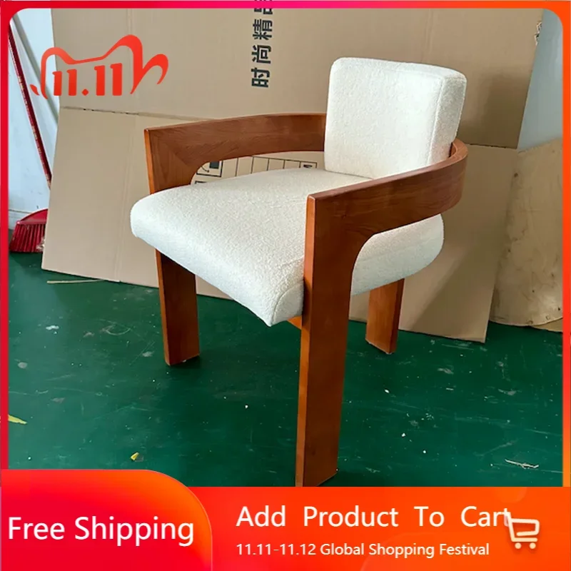 

Nordic Creative Advanced Light Luxury Modern Dining Chair Modern Handrail Backrest Desk Designer Chaise Lounge Home Furniture