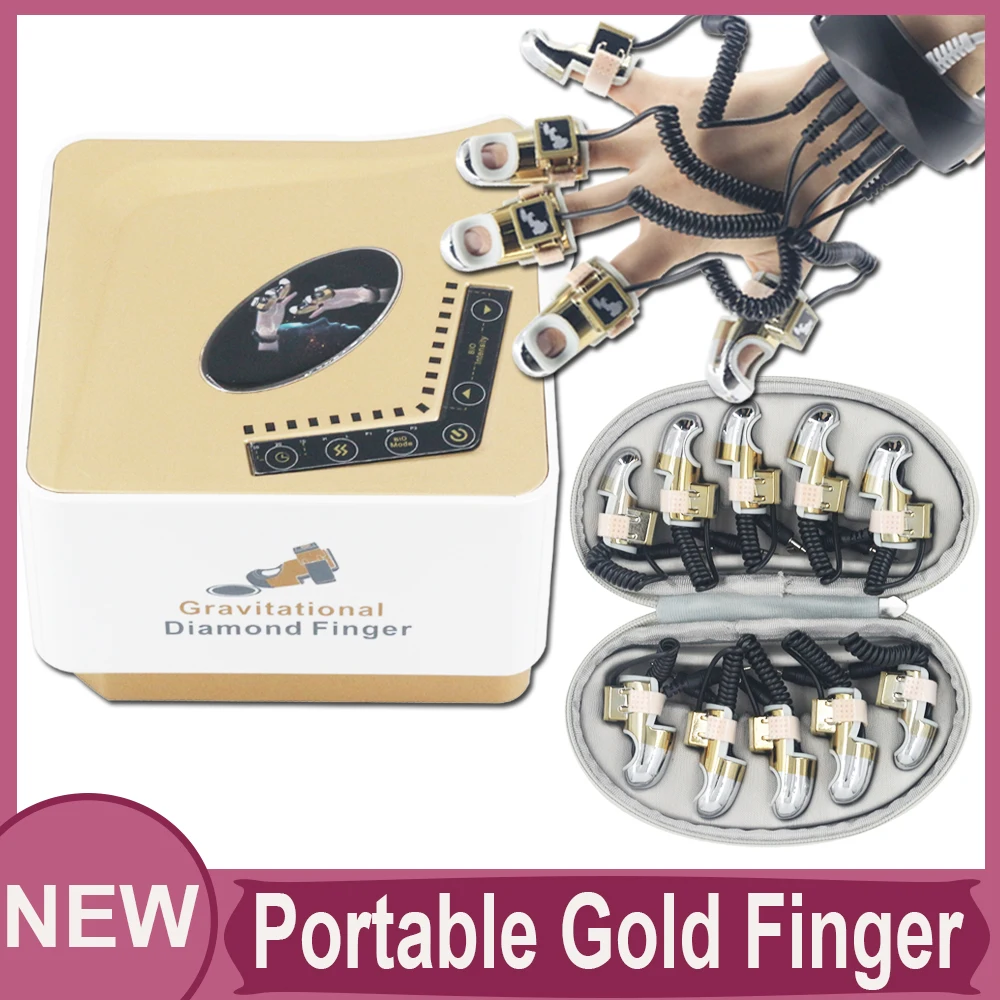 

Gravitational Microcurrent Ten Golden Finger RF EMS Beauty Machine Face Lifting Relieve Fatigue Radio Frequency Diamond Finger
