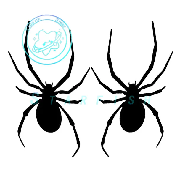 

A Pair of Colorful Spider Car Stickers, Refrigerator Luggage, Motorcycle Stickers, Waterproof and Sunscreen