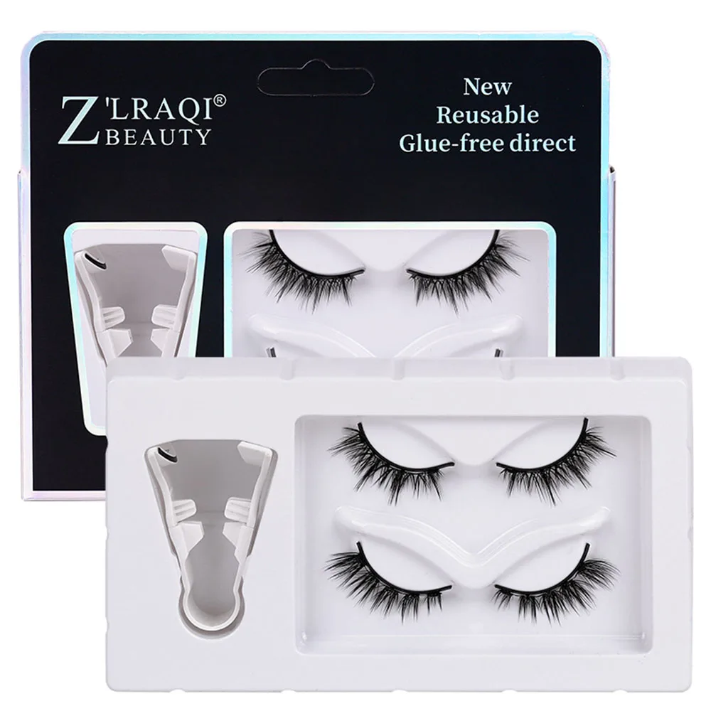 Magnetic False Eyelashes Kit 2 Pairs Reusable 3d Magnetic Eyelashes Multi-style Easy To Wear Eye Makeup False Supplies