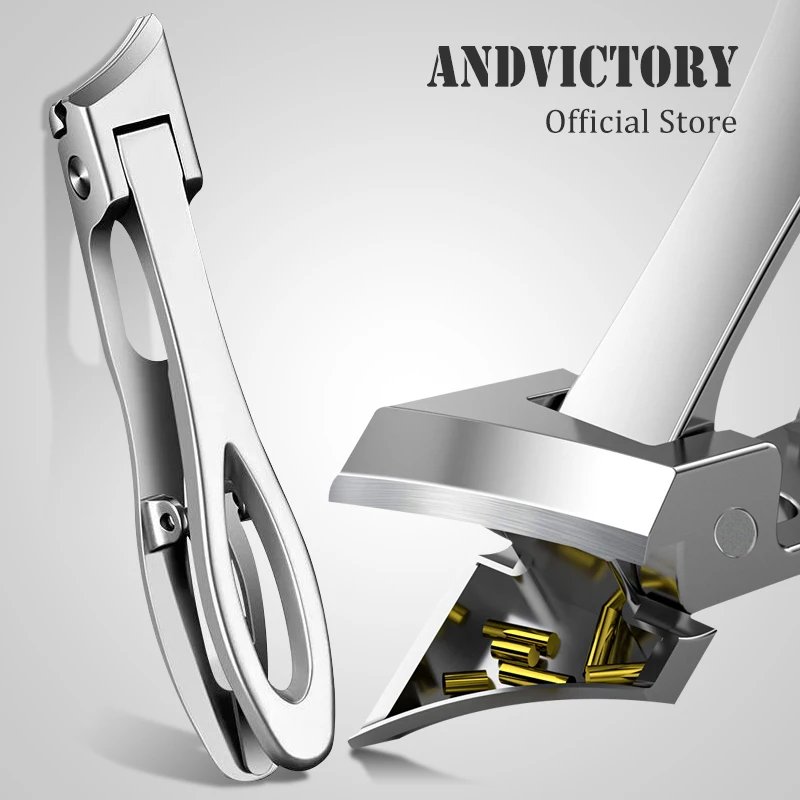 Slanted Edge Nail Clippers with Catcher Stainless Steel Ingrown Fingernail Toenail Cutter Trimmer Manicure Tools 1Pcs toe nail clipper nail clipper nail clippers
