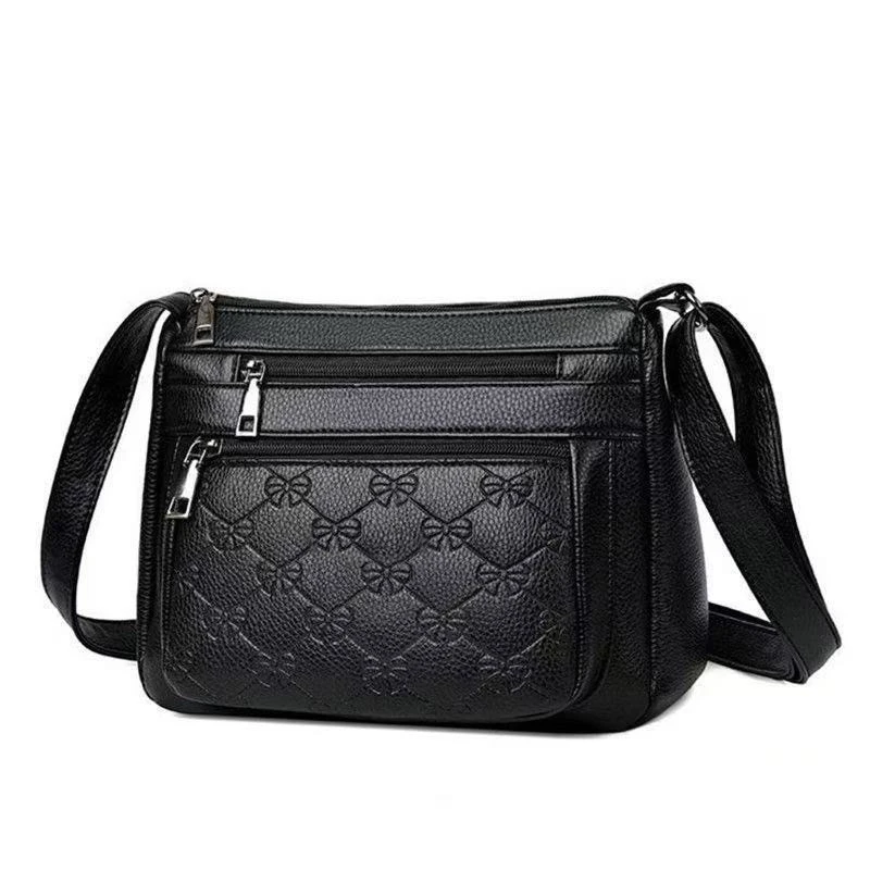 Borsa a Tracolla Classica Trapuntata alla Moda, Borsa a Spalla Sicura con Scomparti Multipli per Cosmetici, Telefono e Portafoglio - immagine 3