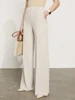 AMII Minimalism Pants For Women 2024 Spring New Wide Leg Pants High Waist Office Loose Blazer Chiffon Casual Trousers 12342271 6