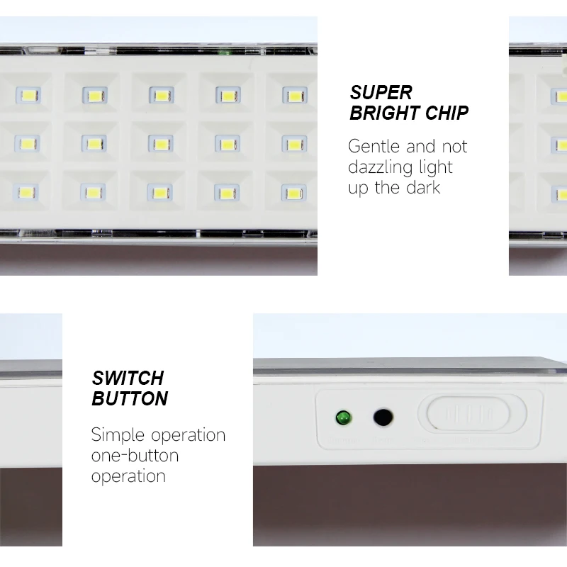 Emergency light 30LED Fire Fighting Lamp Portable Evacuation Wall-mounted Smart Home LED Dimmable Camping