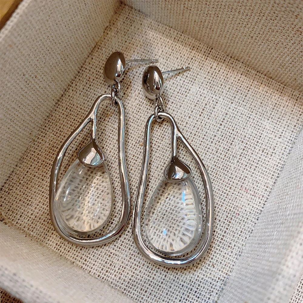 Fashion Temperament Minimalism Transparent water drop  Earrings for womens Girl party gift  Jewelry wholesale