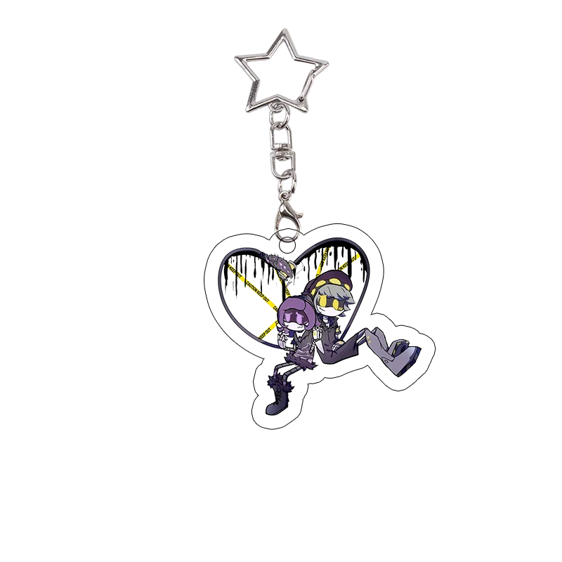Cute Anime Charm - Acrylic Keychain with Star Chain Pendant - Festival Gift