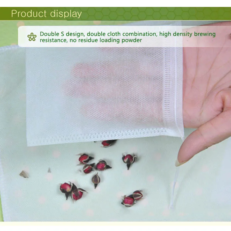 Description Picture 3 of itemTea Bags Disposable Tea Bags Multi Size Tea Bags Loose Leaf Tea Empty Large Scented Drawstring Bags Iced Coffee Filter Bags
