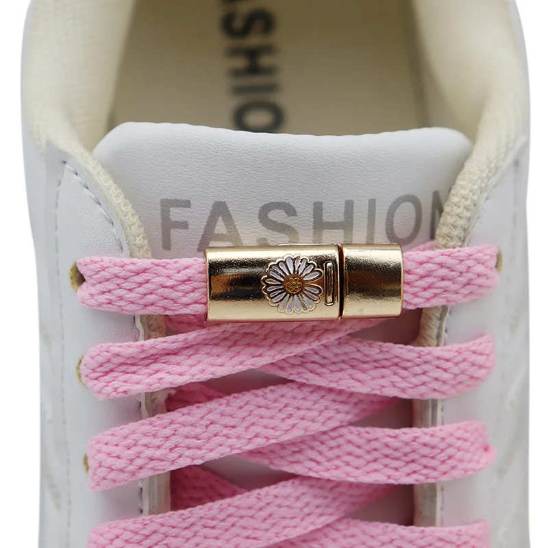 Weiou Lace Metal Buckle Tips 27.5*10.5mm Lazier String Accessroies Female Canvas Boot Shoe Cordon Flower Engraved Lovely Tools
