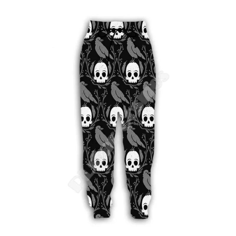 Fashion Pants Sweatpants Colorful Jogger Y2k Halloween Pumpkin Skull Ghost Tattoo Retro 3D Print Harajuku Casual Funny Trousers