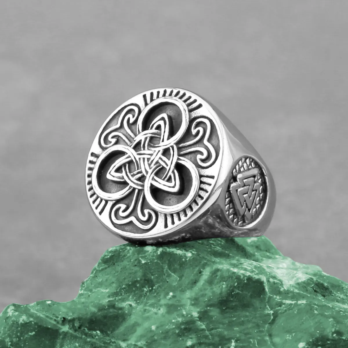 Anello in acciaio inossidabile Victoria Odin Trinity Rune uomo moda retrò  nodo celtico amuleto accessori gioielli Biker Hip Hop all'ingrosso