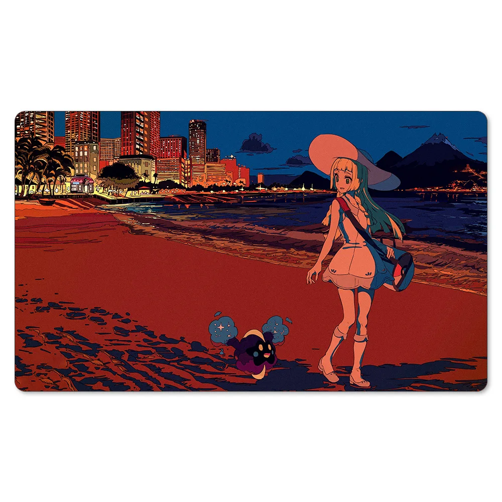 

Коврик Lillie для пляжного стола, игровой коврик для тренировок, подходит для покемонов, стадионов, торговых карт, водонепроницаемая сумка