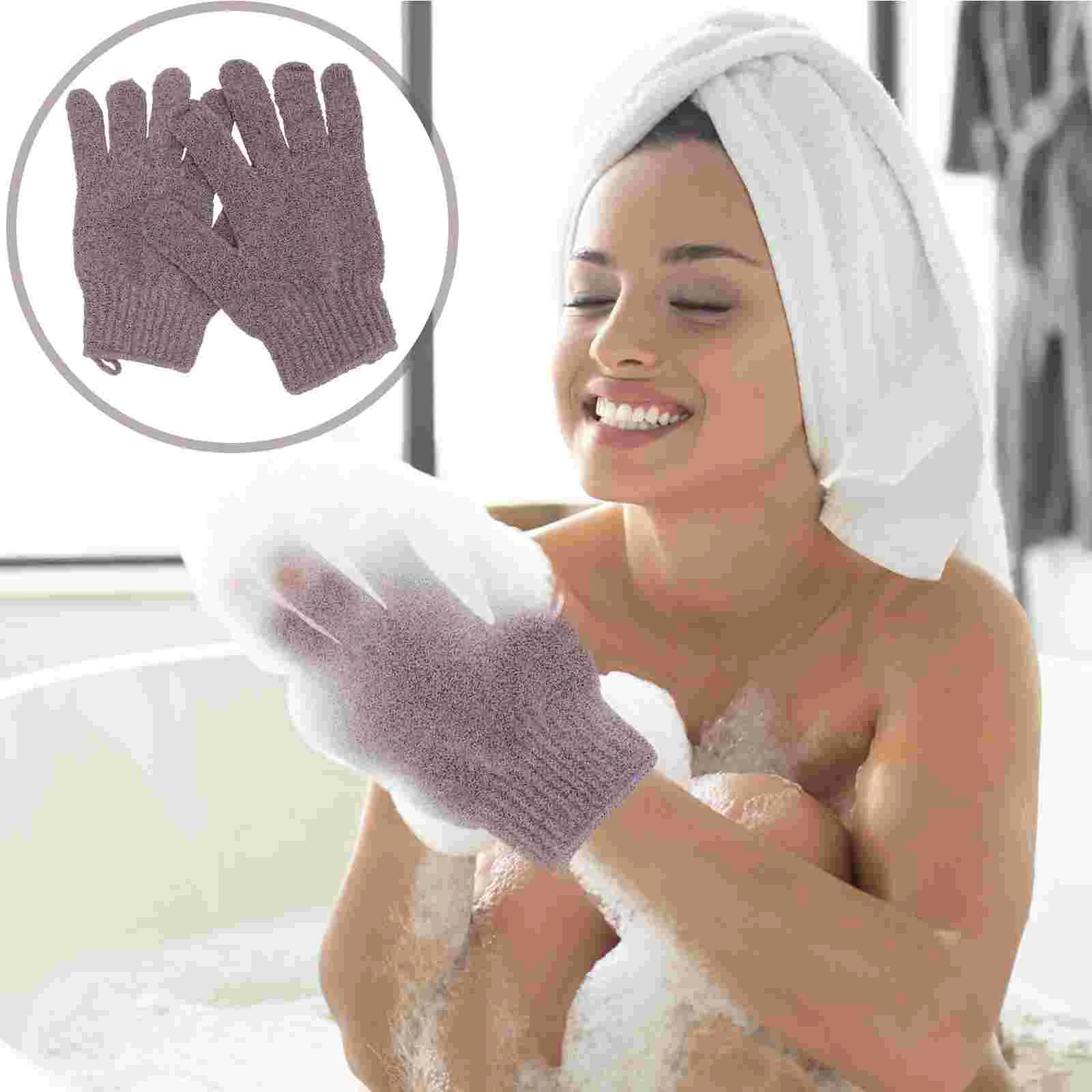 Body Scrub Mitt Brush Glove Shower Mitten Face Wash Gloves Bath Scrubber Exfoliating Gel
