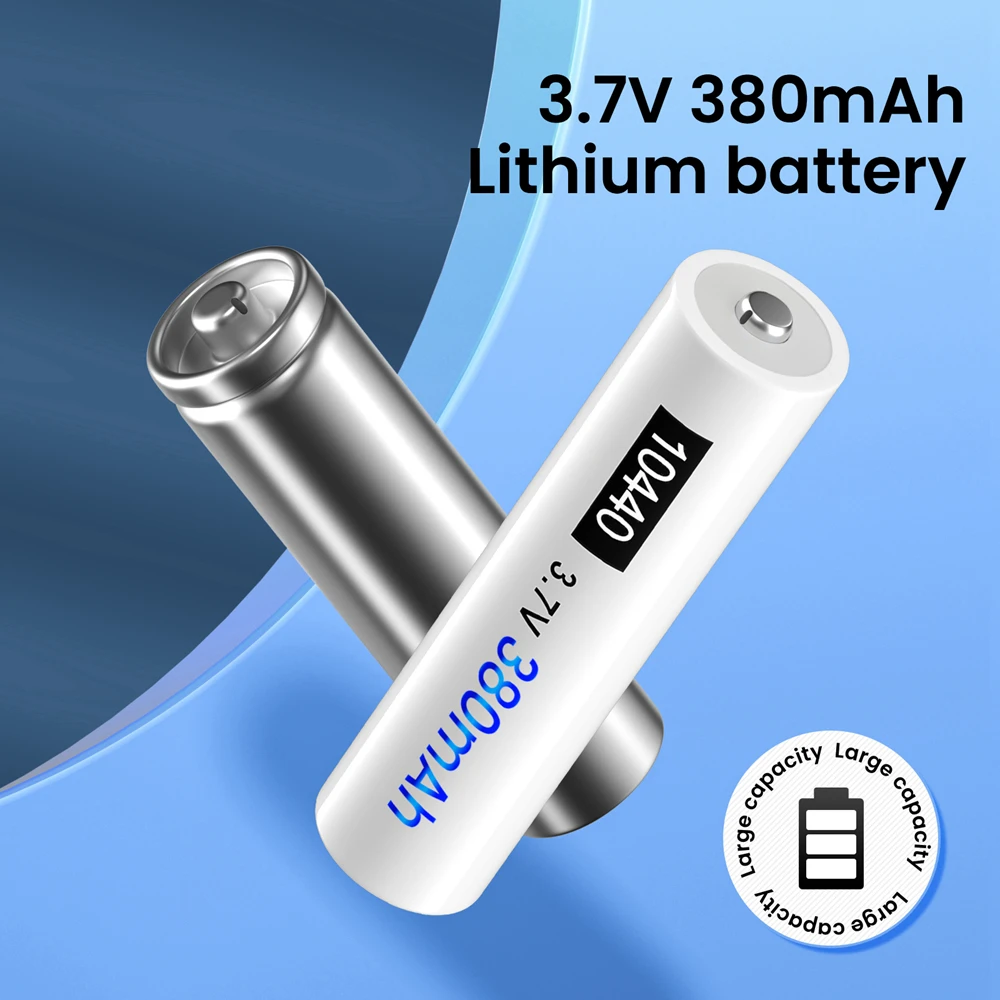 PALO 3.7V  ICR10440 10440 3A AAA Li-ion Lithium Rechargeable Battery For Flashlight Camera Remote Control Shaver Power Torch — view 4