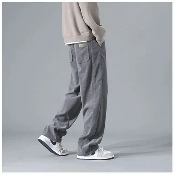 2024 pantaloni Casual in velluto a coste Vintage giapponese per uomo primavera autunno pantaloni da lavoro a gamba dritta stile pantaloni sportivi di marca alla moda 1