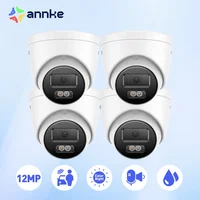ANNKE-Caméra de surveillance IP PoE Ultra HD 12MP (C1200), dispositif de sécurité sans fil, avec microphone intégré et vision nocturne infrarouge (IP67) 1