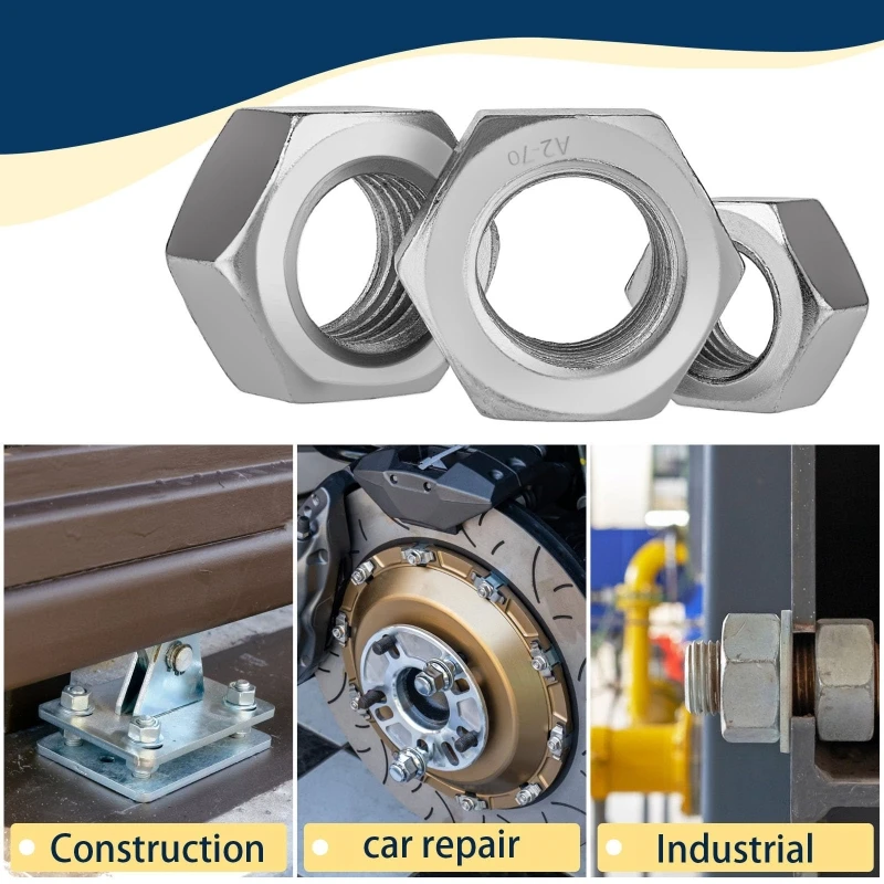 M3 M4 M5 M6 M8 M10 A2 Dadi Esagonali In Acciaio Inossidabile Allunga Il Dado Di Accoppiamento Del Giunto Della Colonna Collega Il Dado Esagonale Con Asta Lunga (Size