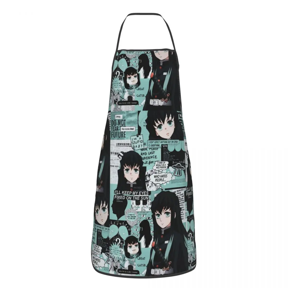 

Unisex Demon Slayer Muichiro Tokito Collage Kitchen Chef Cooking Baking Apron Kimetsu No Yaiba Tablier Cuisine for Painting