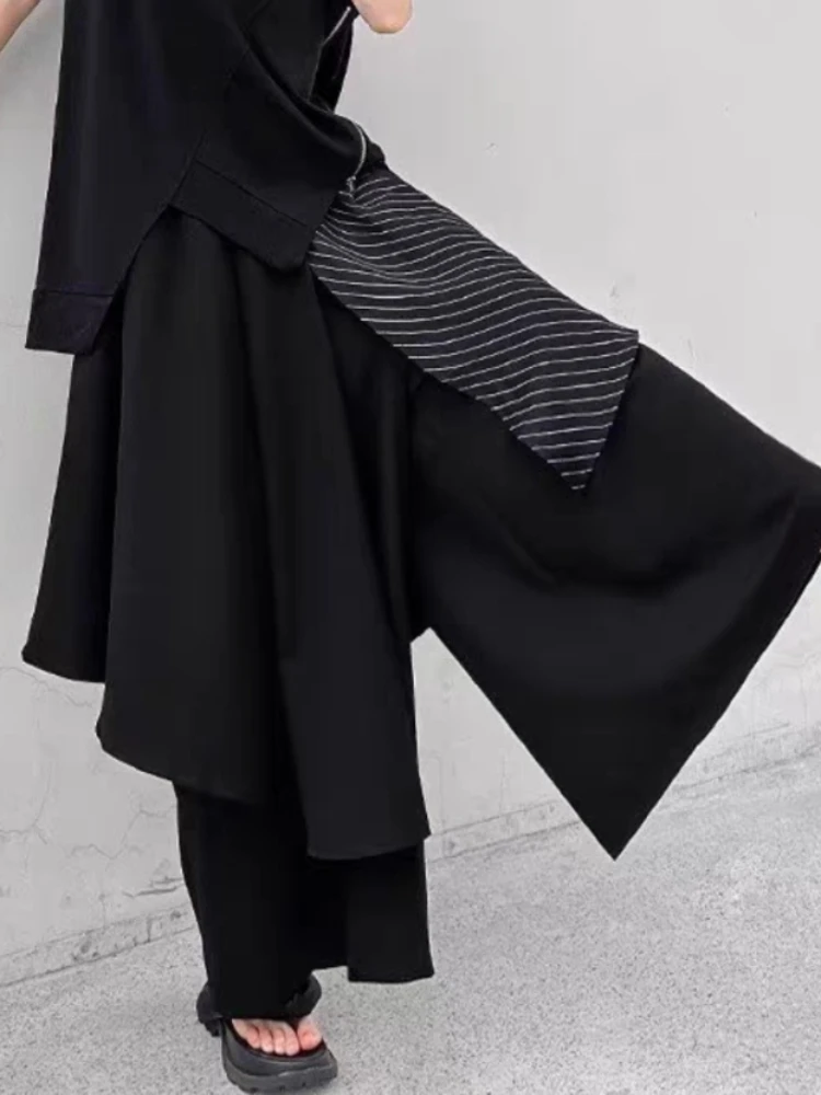 Pants Women Spring Japanese Style Folds High Waist Irregular Loose Breathable Comfortable Leisure Solid Full Length All-match 2