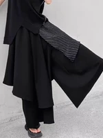 Pants Women Spring Japanese Style Folds High Waist Irregular Loose Breathable Comfortable Leisure Solid Full Length All-match 2