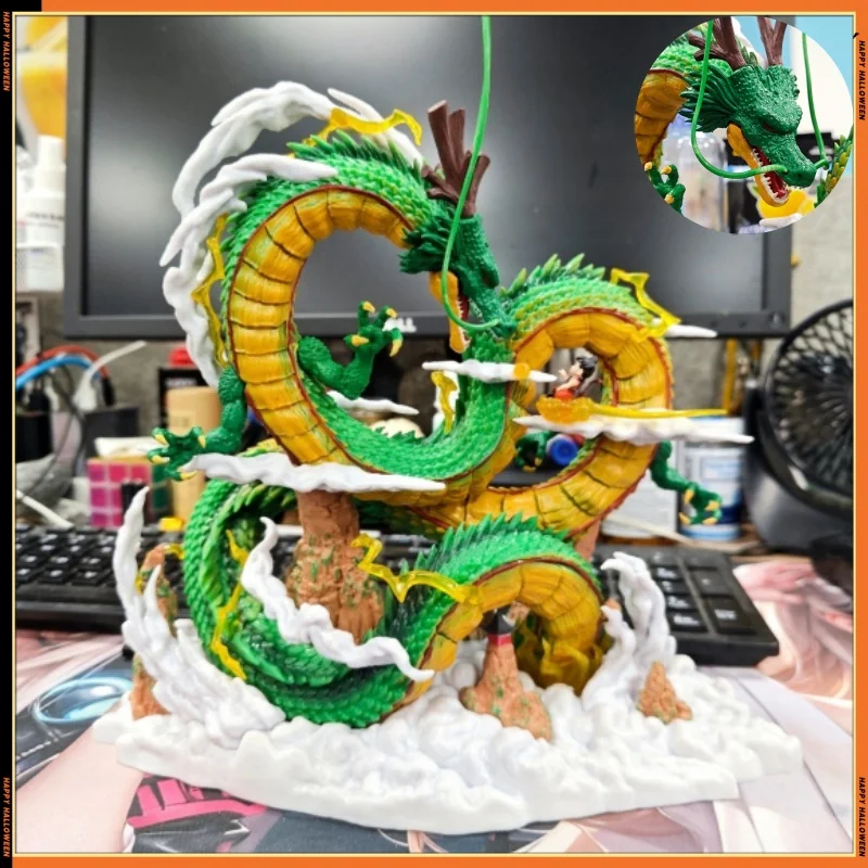 Action Figure Dragon Ball Shenron & Son Goku 22 Cm – Edizione Speciale, Gomma