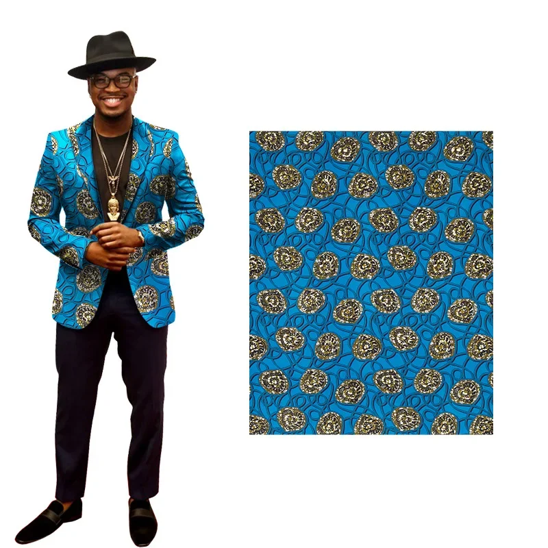 Newest Nigerian Ankara African Polyester Material Wax Fabric DIY Print Sewing Tissu Textile Material For Women Dresses