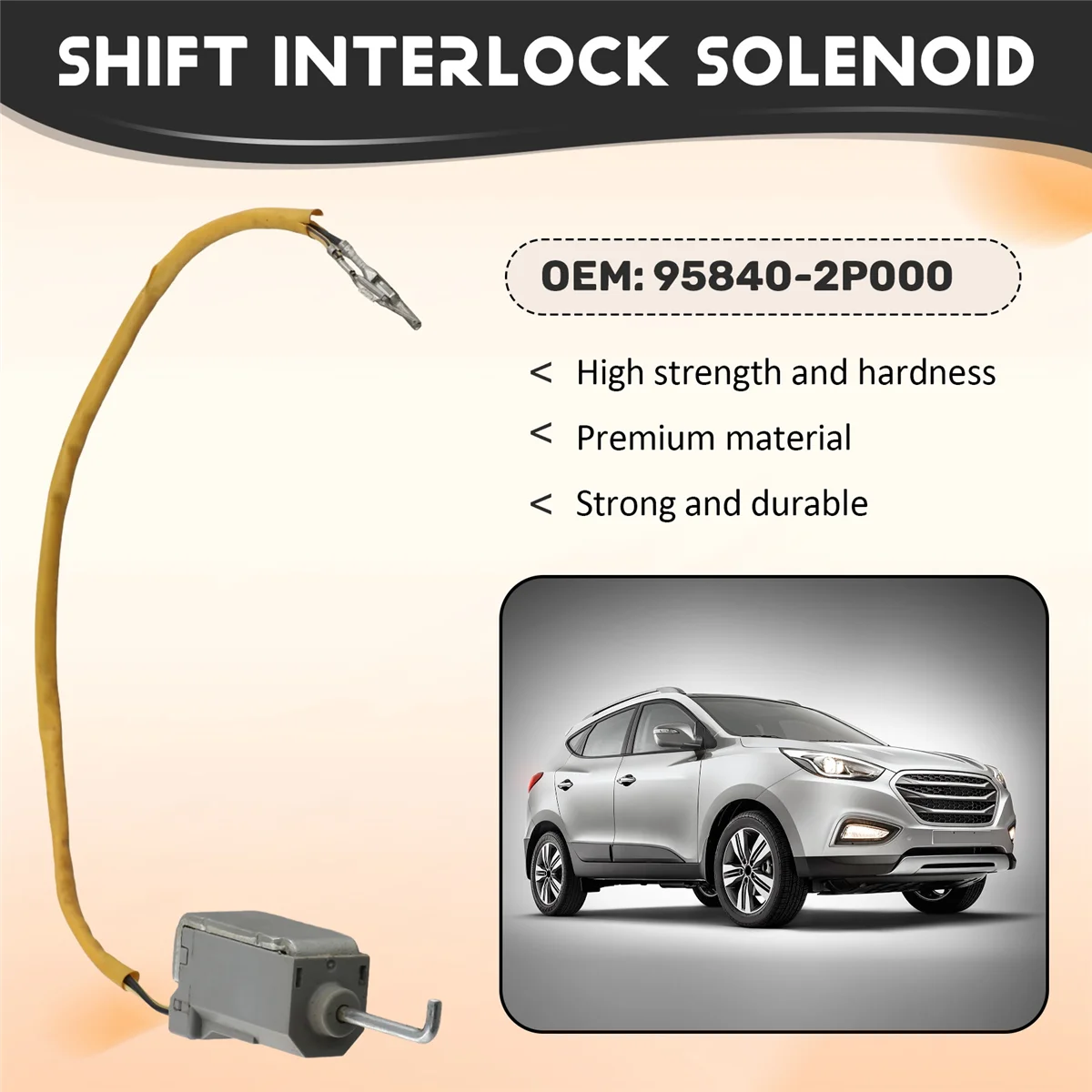 Shift Interlock Solenoid 95840-2P000 for HYUNDAI TUCSON IX35 2010-2013