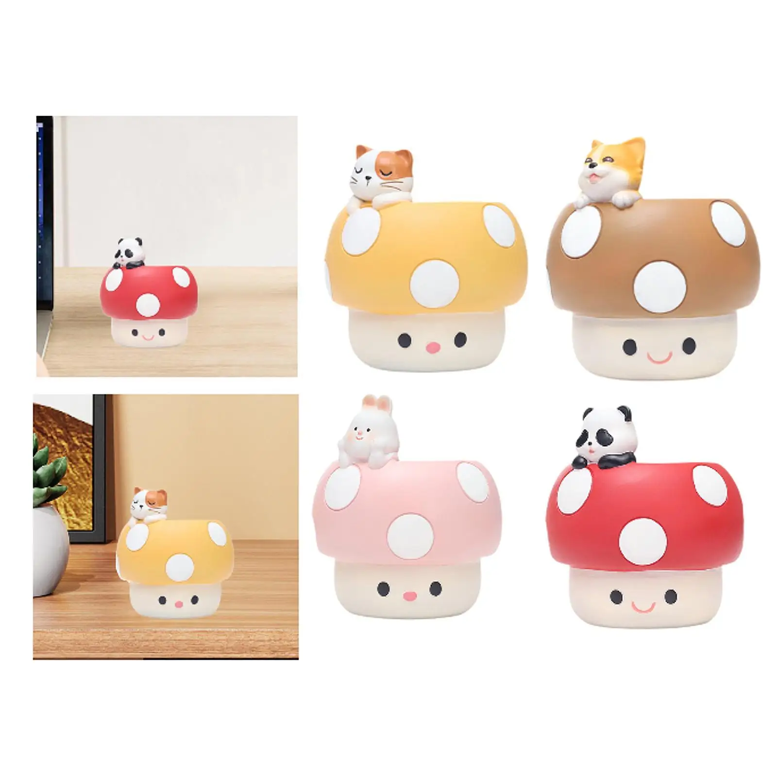 Whimsical Cartoon Figurine Planter with Drainage and Pen Holder