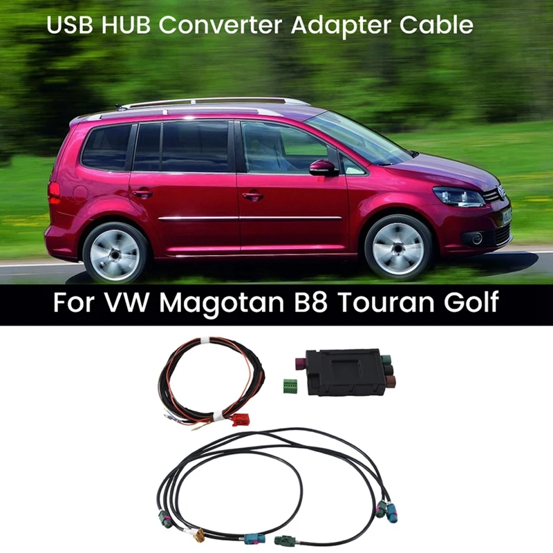 

5G0035953D Car Splitter Module Parts For VW Magotan B8 Touran Golf Car USB HUB Converter Adapter Cable