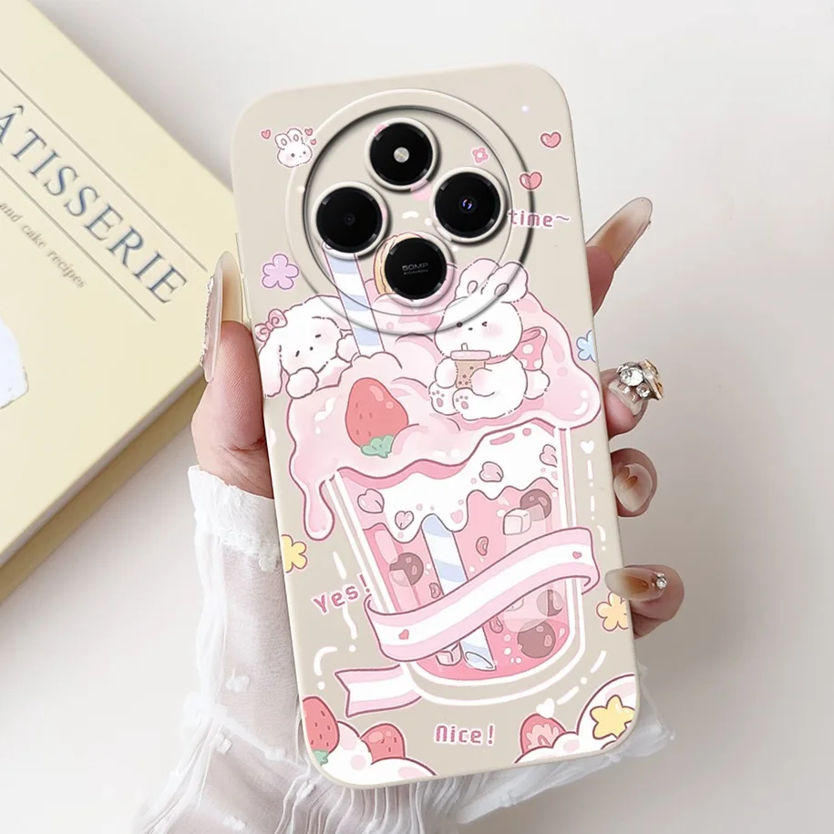 Cute Panda Rabbit Cartoon Soft Matte Silicone Back Cover Case