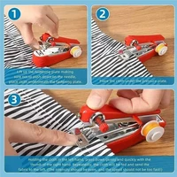 Handheld Portable Mini Sewing machine Simple DIY Sewing Fabric Embroidery Manual Operation Tool for Travel Outdoor Travel NEW 2