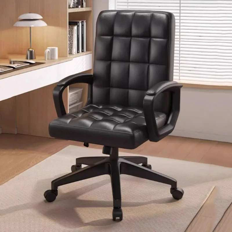 Fancy Rotating Office Chair Leather Wheels Gaming Mobile Office Chairs Modern Bedroom Chaise Cadeira De Escritorio Furniture stylist rotating barber chairs makeup beauty recliner modern hair chair luxury handrail sillas barberia furniture hd50lf