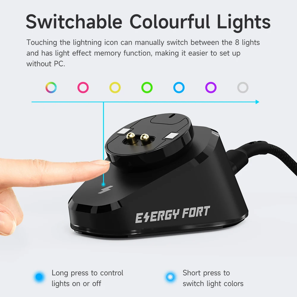 G502 X LIGHTSPEED＋専用ワイヤレスRGB充電器　セット RGB 磁気マウス充電器 Logitech G Pro ワイヤレス X Superlight