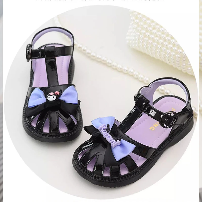 

Sweet Kuromi Anime Kawaii Sanrio Princess Sandals Summer Cute Cartoon Fashion Soft-Soled Shoes Slippers Gifts for Kids