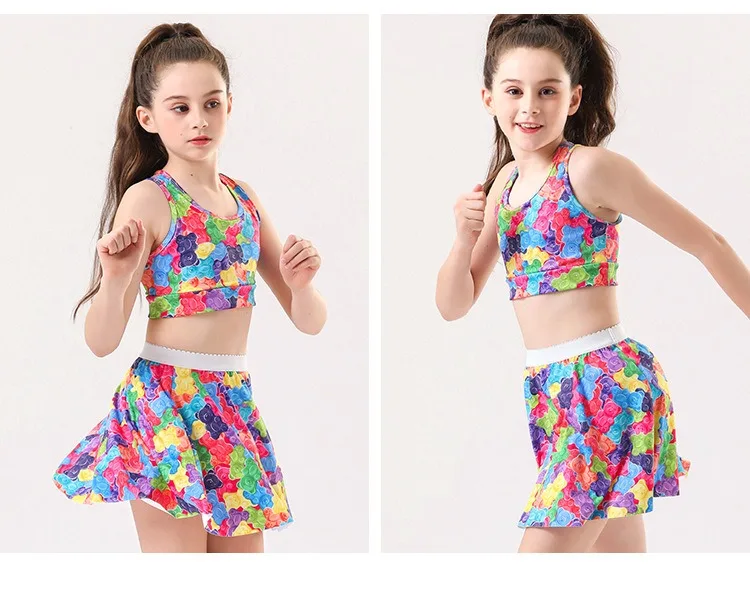 Girls Tennis Skirts Set with Sleeveless Tank Top and Skorts 15 Sbc241508a89544dbb0c3145c62b08bf89