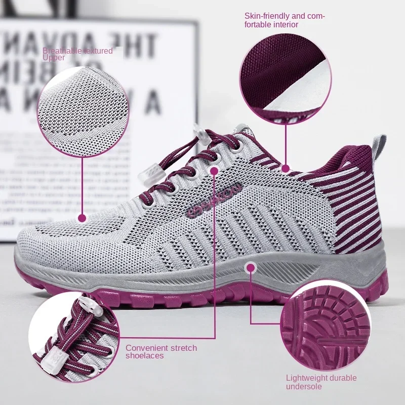 Women's New Spring Running Training Shoes with Lace Upcasual and Comfortablewalking Shoes Tennis Shoes 4