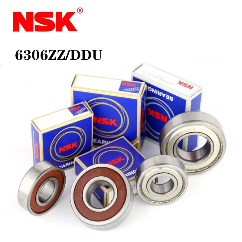 

Original Japan NSK Deep Groove Ball Bearing 6306ZZ 6306DDU 30*72*19mm ABEC-9 High Precision Speed Metal Rubber Sealed Bearings