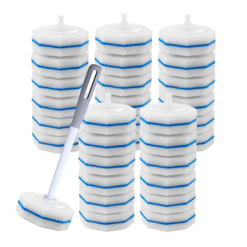

Toilet Bowl Cleaners Set Of 30 Toilet Wand Cleaning Refills Toilet Wand Refills Sponges Scrub Heads For Bathroom Toilet Brush