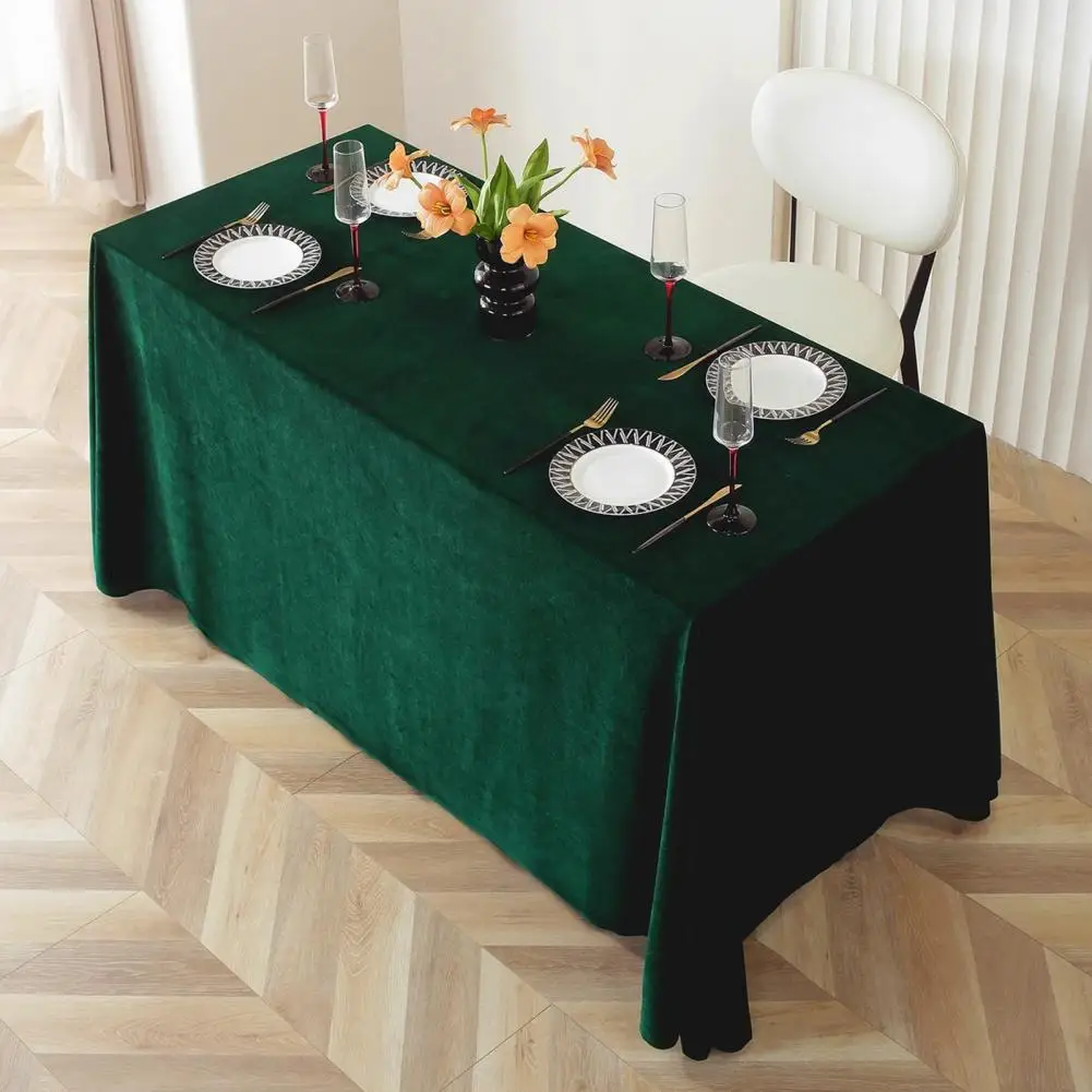 Tablecloth Oblong Shape Golden Velvet Table Banquets Party Decoration Tablecloth Hotel Restaurant Picnic Table Cover