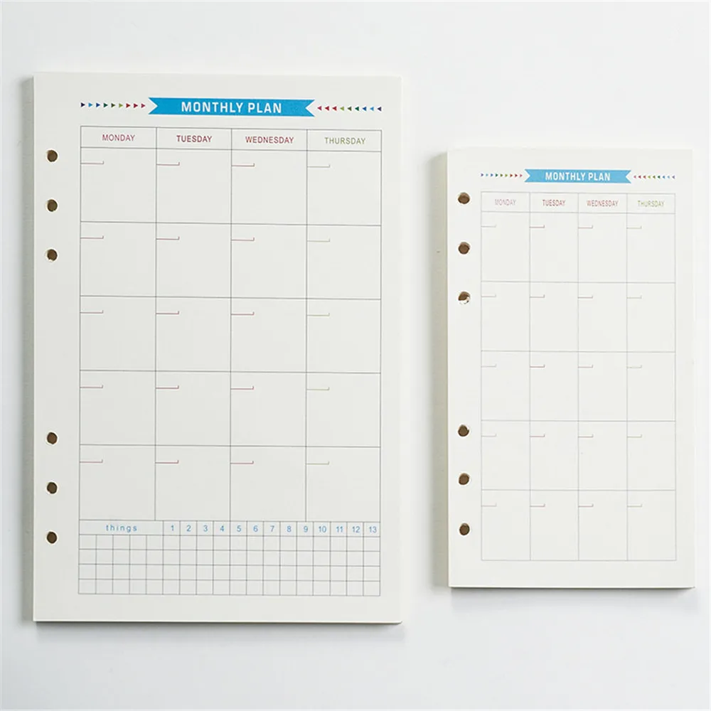 40X A5/A6 Loose-leaf Planner Paper Stationary Set Diary Schedule Notebook Filler 