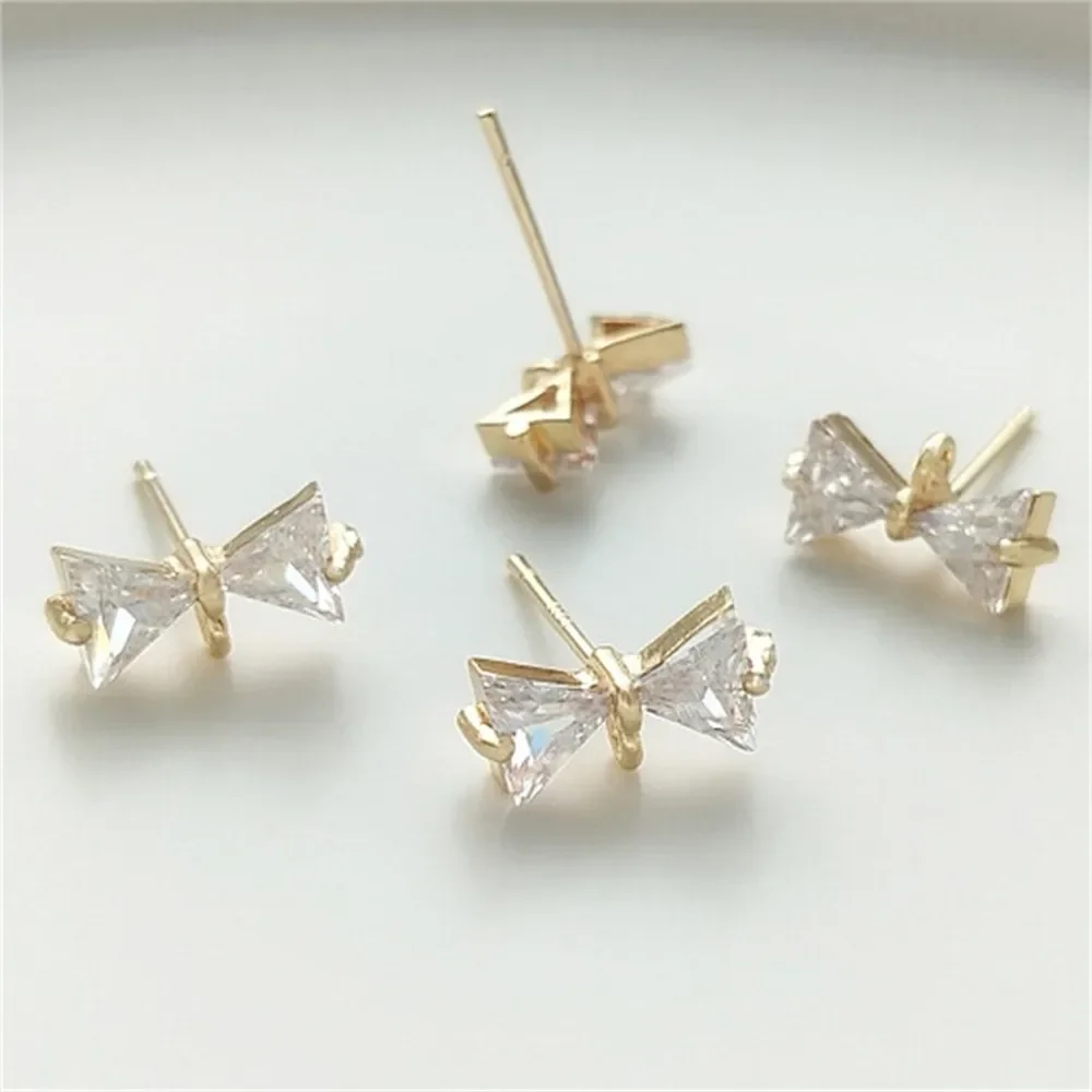 

Серьги с бабочкой и бантом из циркония, серебро 925 пробы