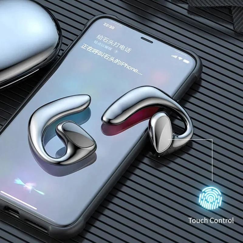 Wireless Earphone MZYMI Bone Conduction Open Ear Headphone Bluetooth Sport Ear Hook 9D HIFI Stereo Headset Built-in Mic headworn microphone