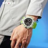 SANDA 6198 Watch Fashion Trend Dual Screen Multi functional Outdoor Sports Multi functional Waterproof Electronic Men's Watch 4