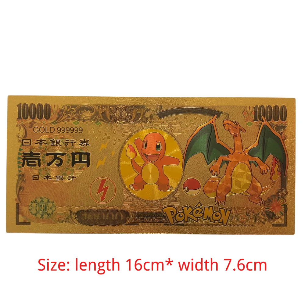 2022 anime Pokemon letter Gold Card Magic Baby commemorative gold coin collection coin Pikachu playing games children's toy gift