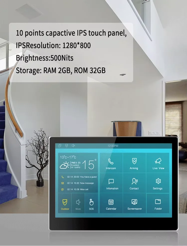 2026 New 10.1” Android POE Tablet Smart Home Control Panel IPS Touch Screen Disp