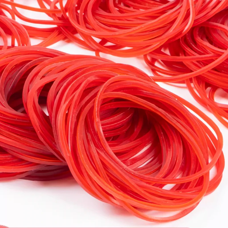 Versatile Red Elastic Bands for School and Office Use