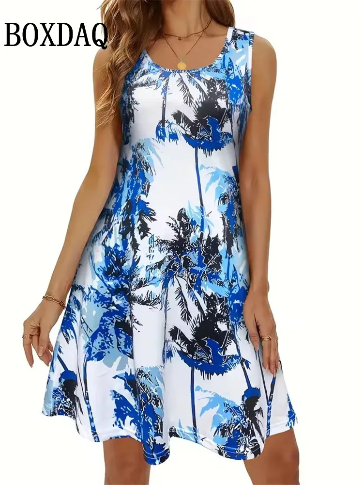 Casual Flower Tank Short Dress 3