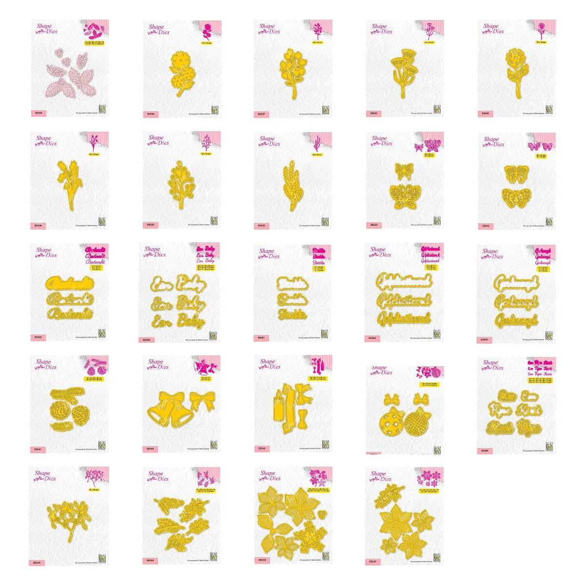 2022 New Christmas Metal Cutting Dies Cut Varie Serie Di Carte Scrapbook Paper Card Bells Balls Candles Butterfles Craft Molds