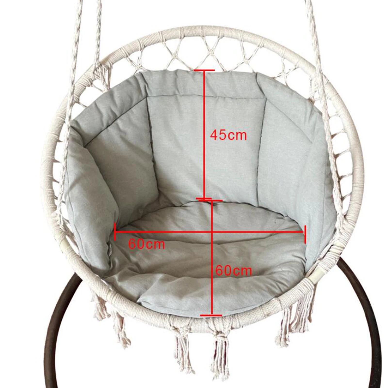 Swing Chair Seat Cushion Garden Hammock Cradle Pads for Patio Wicker Tear Drop Hanging Chair Indoor Outdoor Home Bedroom Cover images - 6